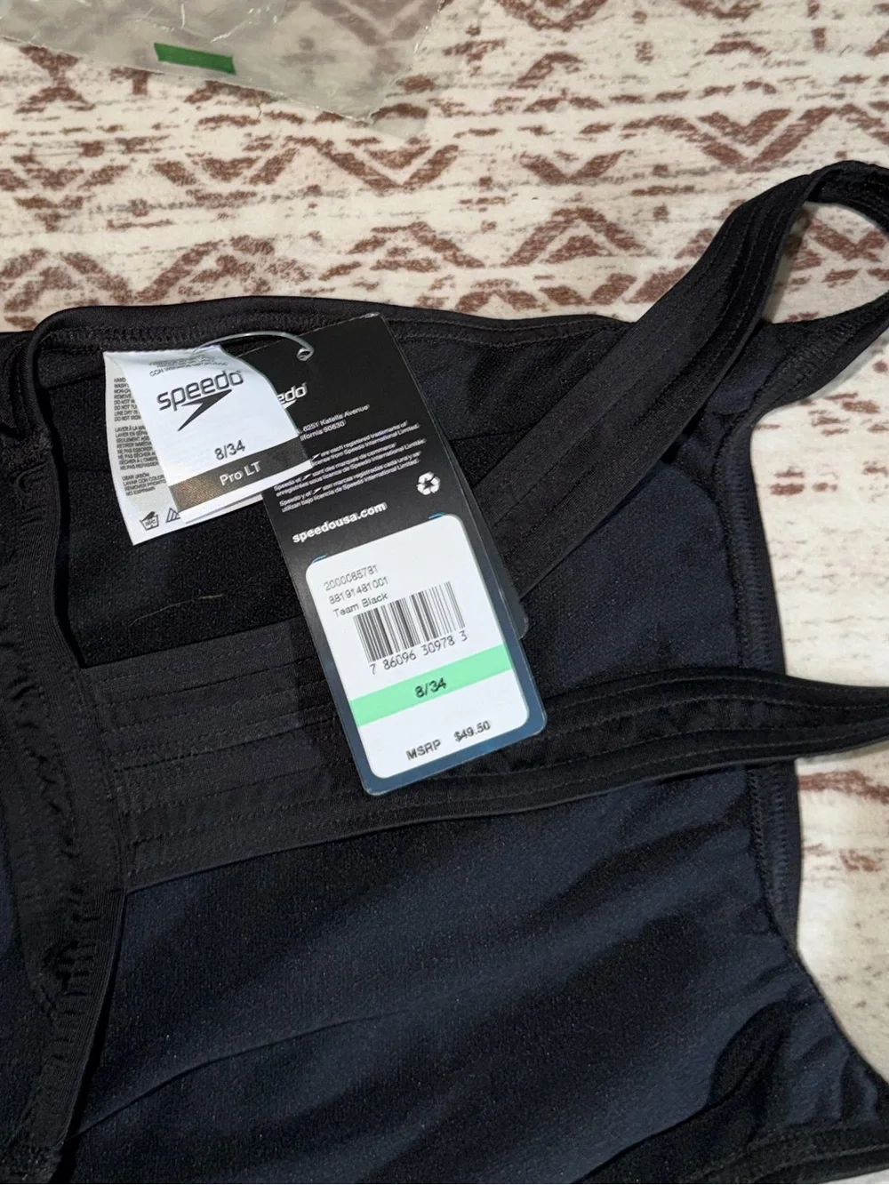 Speedo Women’s Swimsuit One Piece Pro LT . Black Size 8/34 new - Picture 3 of 4